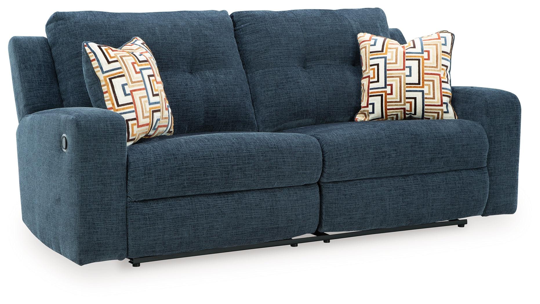 Danum Ink Chenille Reclining Sofa - Image 1