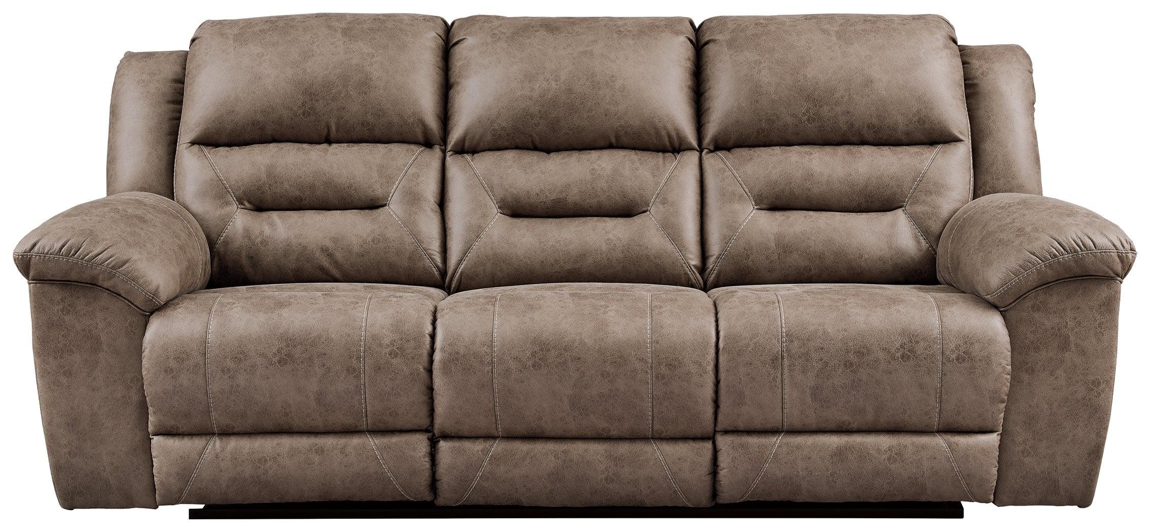 Stoneland Fossil Faux Leather Power Reclining Sofa - Image 3