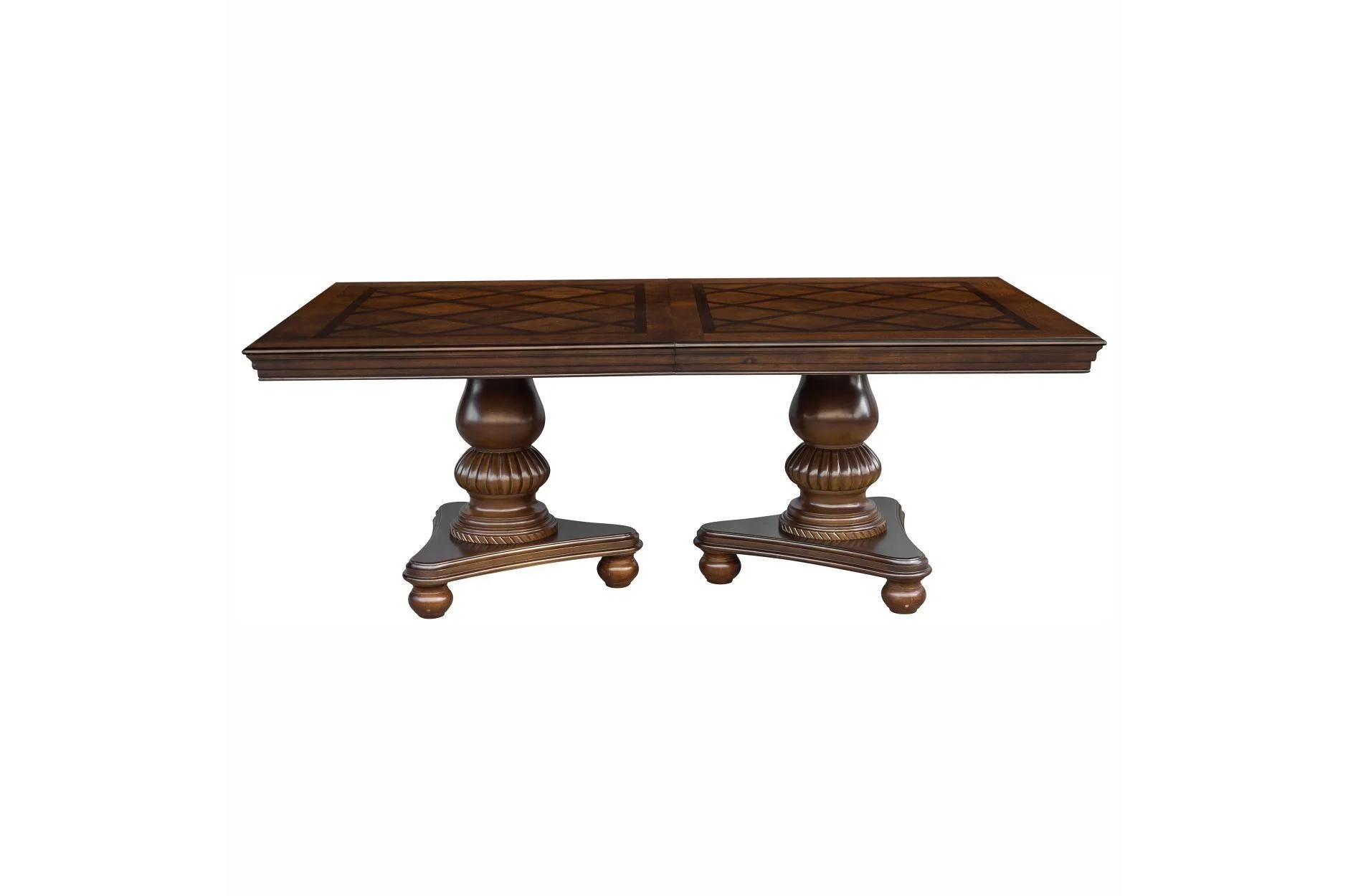 Lordsburg Brown Cherry Faux Leather Rectangular Dining Room Set - Image 2