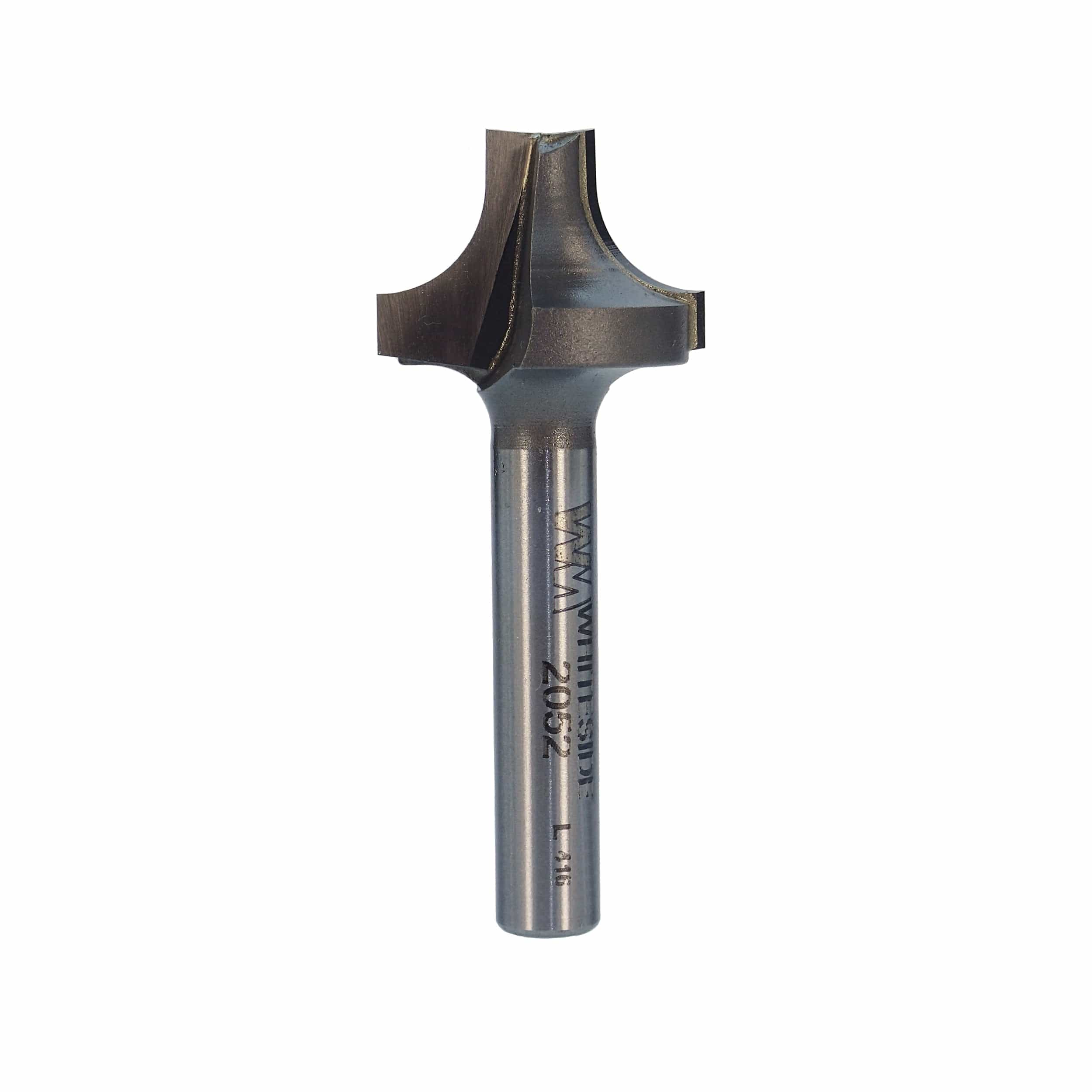 2052 Plunge Roundover Router Bit 1/4" R X 3/4" A X 1/4" B 3/8" C 1-7/8" OL - Image 1