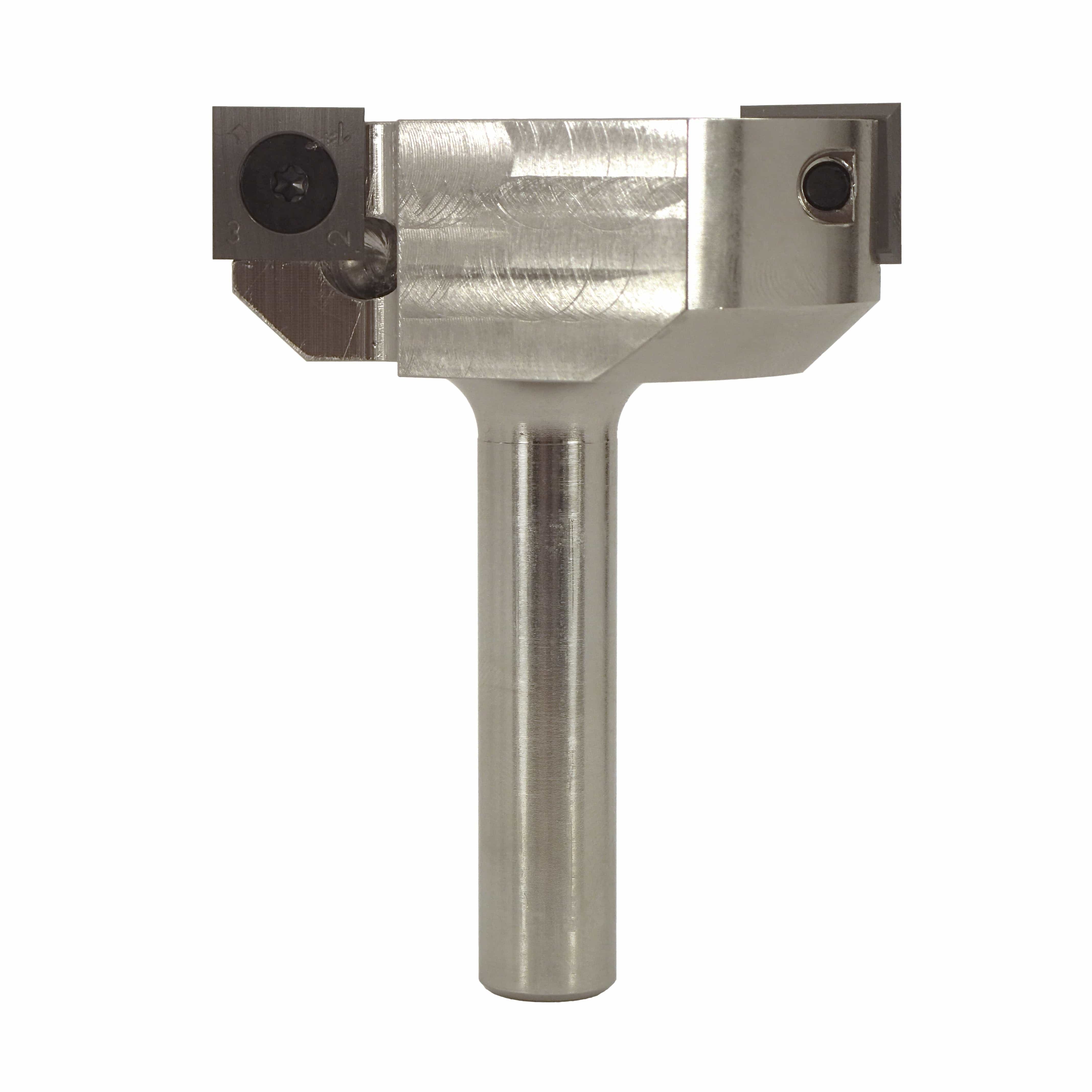CNC Spoilboard Cutter Straight 2-1/2" D 1/2" SH 2 Wing - Image 1