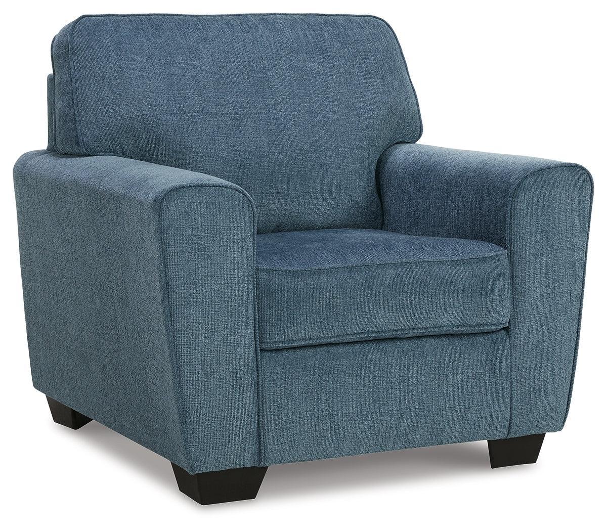 Cashton Blue Chenille Chair - Image 2