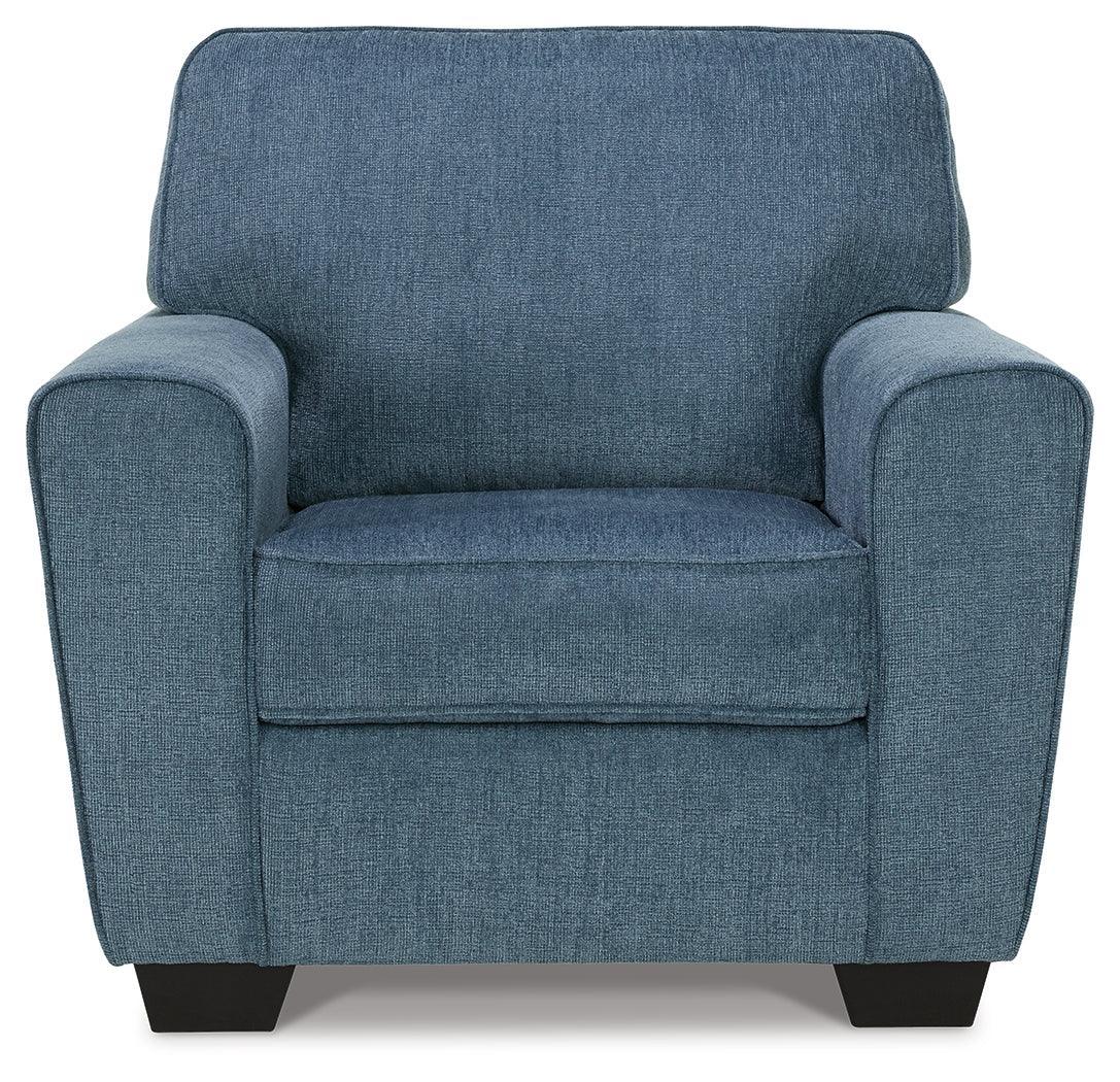 Cashton Blue Chenille Chair - Image 3