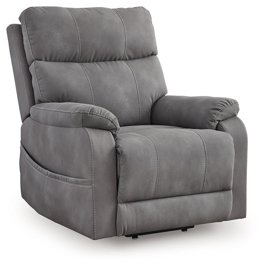 Next-Gen Durapella Slate Microfiber Power Lift Recliner - Image 1