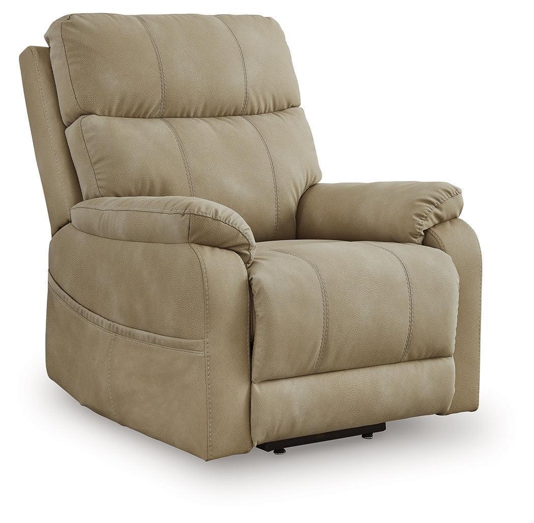 Next-Gen Durapella Sand Microfiber Power Lift Recliner - Image 1