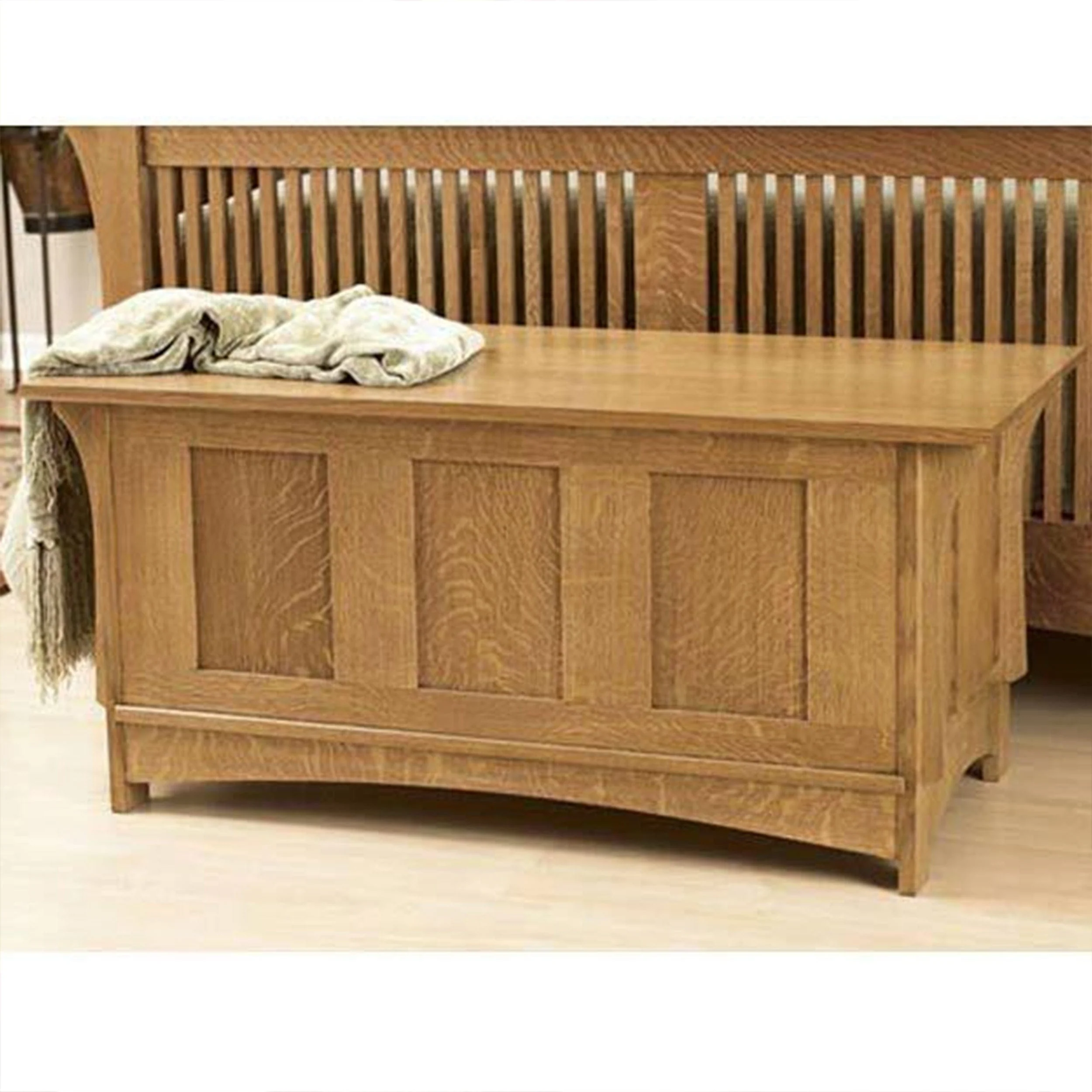 Downloadable Woodworking Project Plan to Build Arts and Crafts Blanket Chest - Image 1