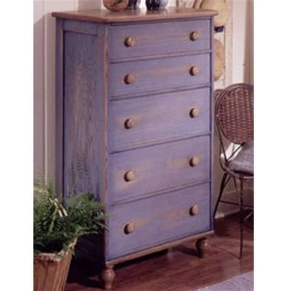 Woodworking Project Paper Plan to Build Country-Fresh 5-Drawer Dresser - Image 1