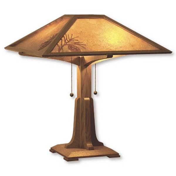 Woodworking Project Paper Plan to Build Arts and Crafts Table Lamp - Image 1