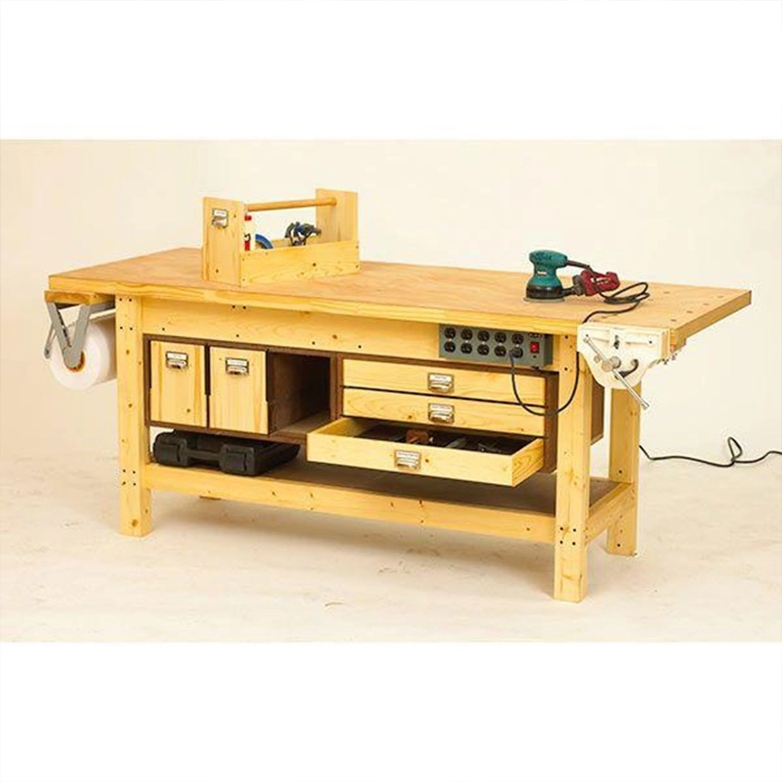 Downloadable Woodworking Project Plan to Build Basic Workbench and 6 Ways to Beef It Up - Image 1