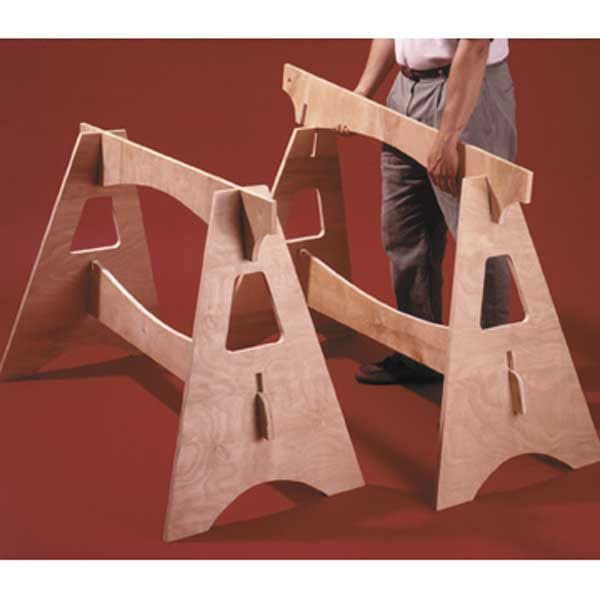 Woodworking Project Paper Plan to Build Knockdown Sawhorses