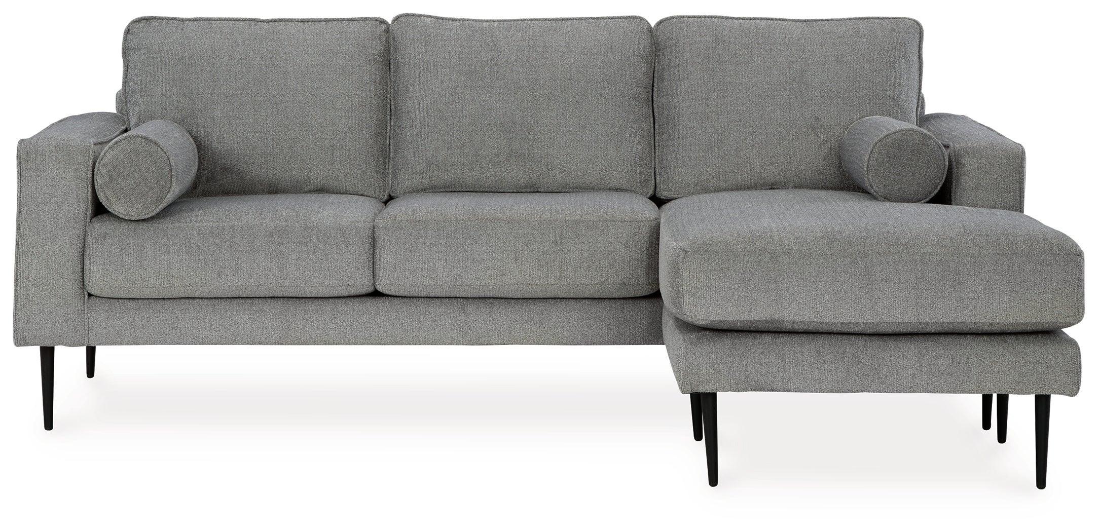 Hazela Charcoal Chenille Sofa Chaise - Image 2