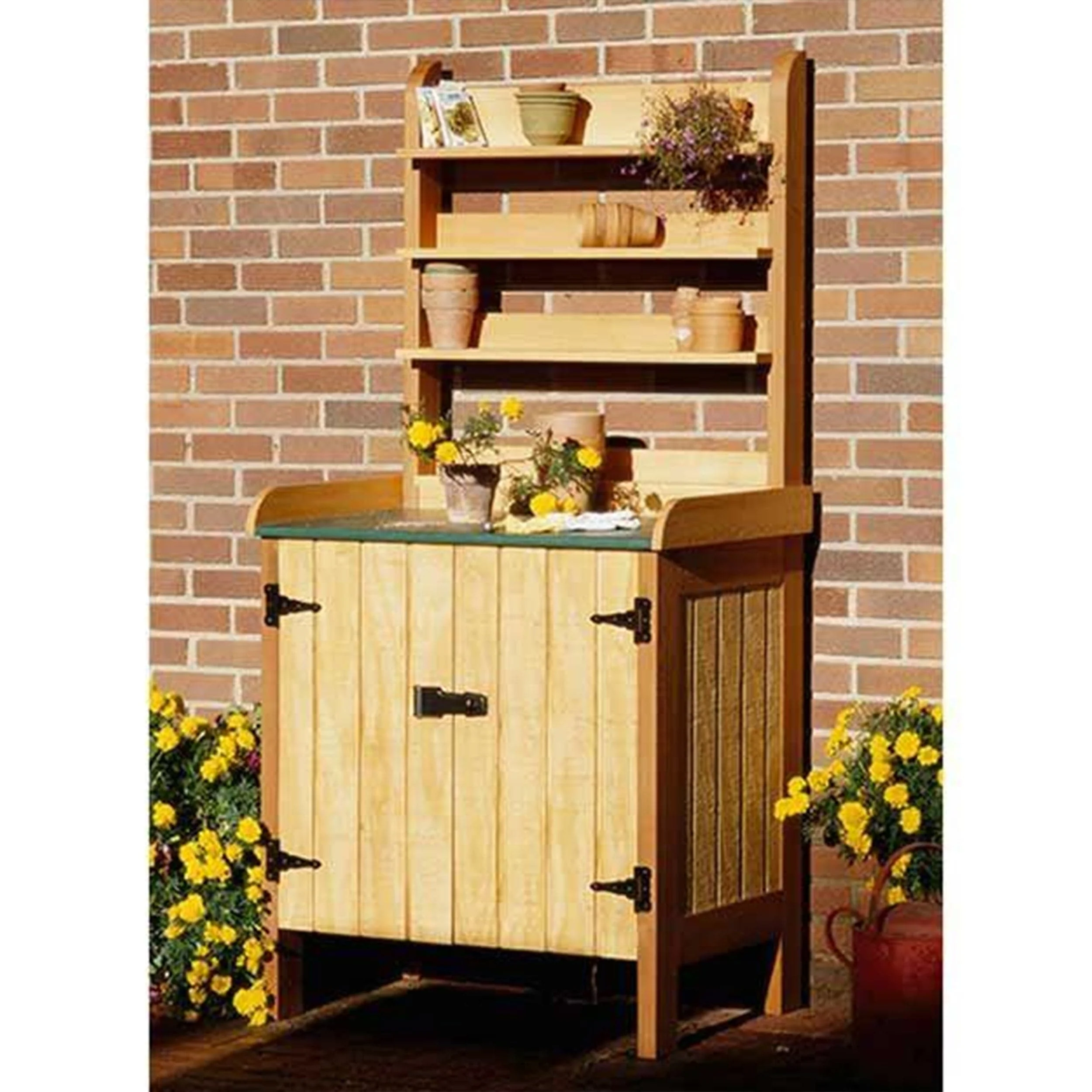 Downloadable Woodworking Project Plan to Build Gardener's Potting Bench - Image 1
