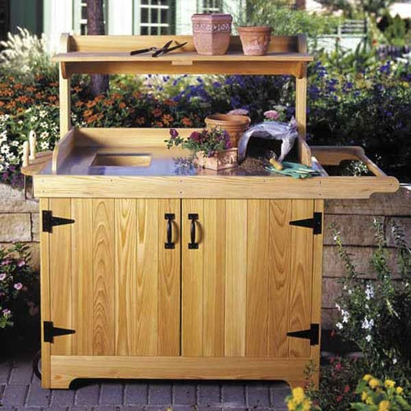 Woodworking Project Paper Plan to Build Potting Bench - Image 1