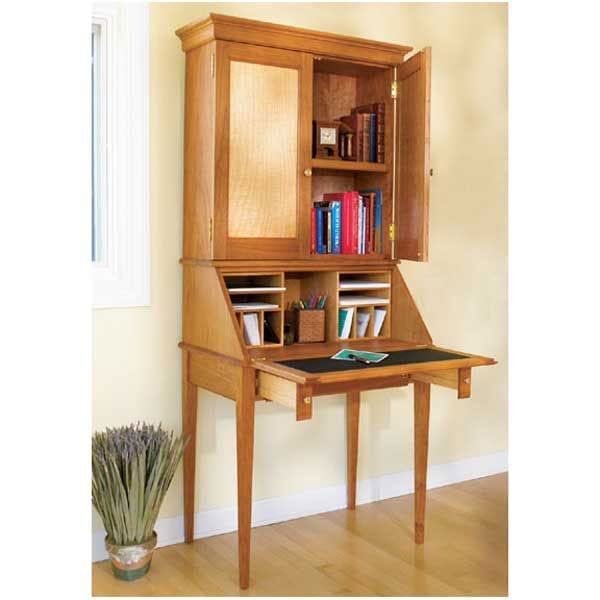 Woodworking Project Paper Plan to Build Slant-Front Secretary - Image 1