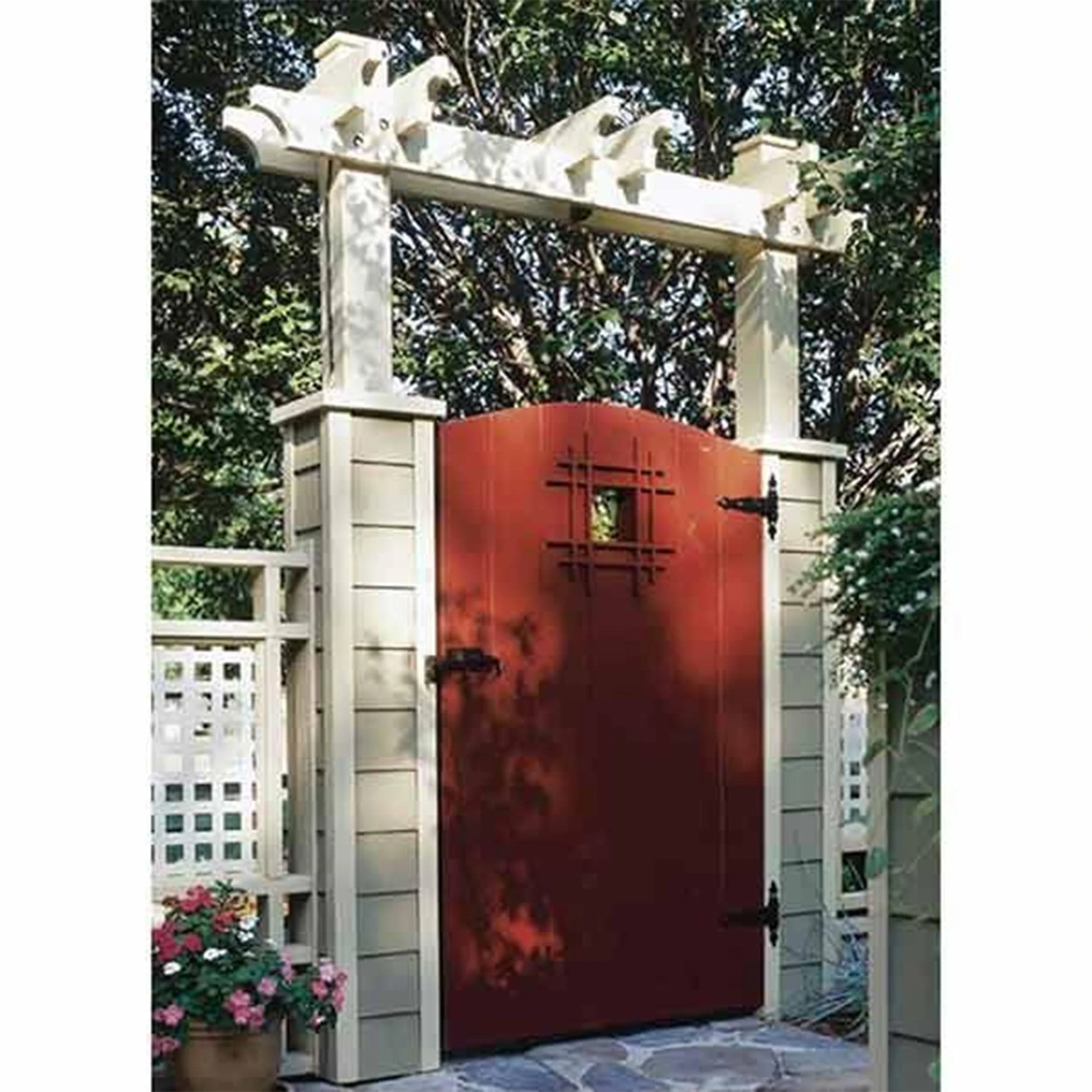 Downloadable Woodworking Project Plan to Build Grand Entrance Garden Gate - Image 1