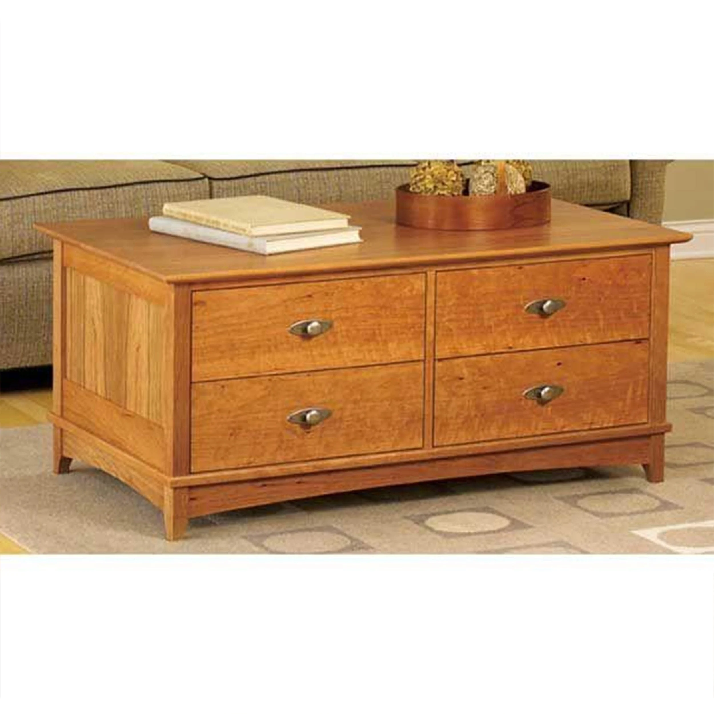 Downloadable Woodworking Project Plan to Build Entertainment Center Coffee Table - Image 1