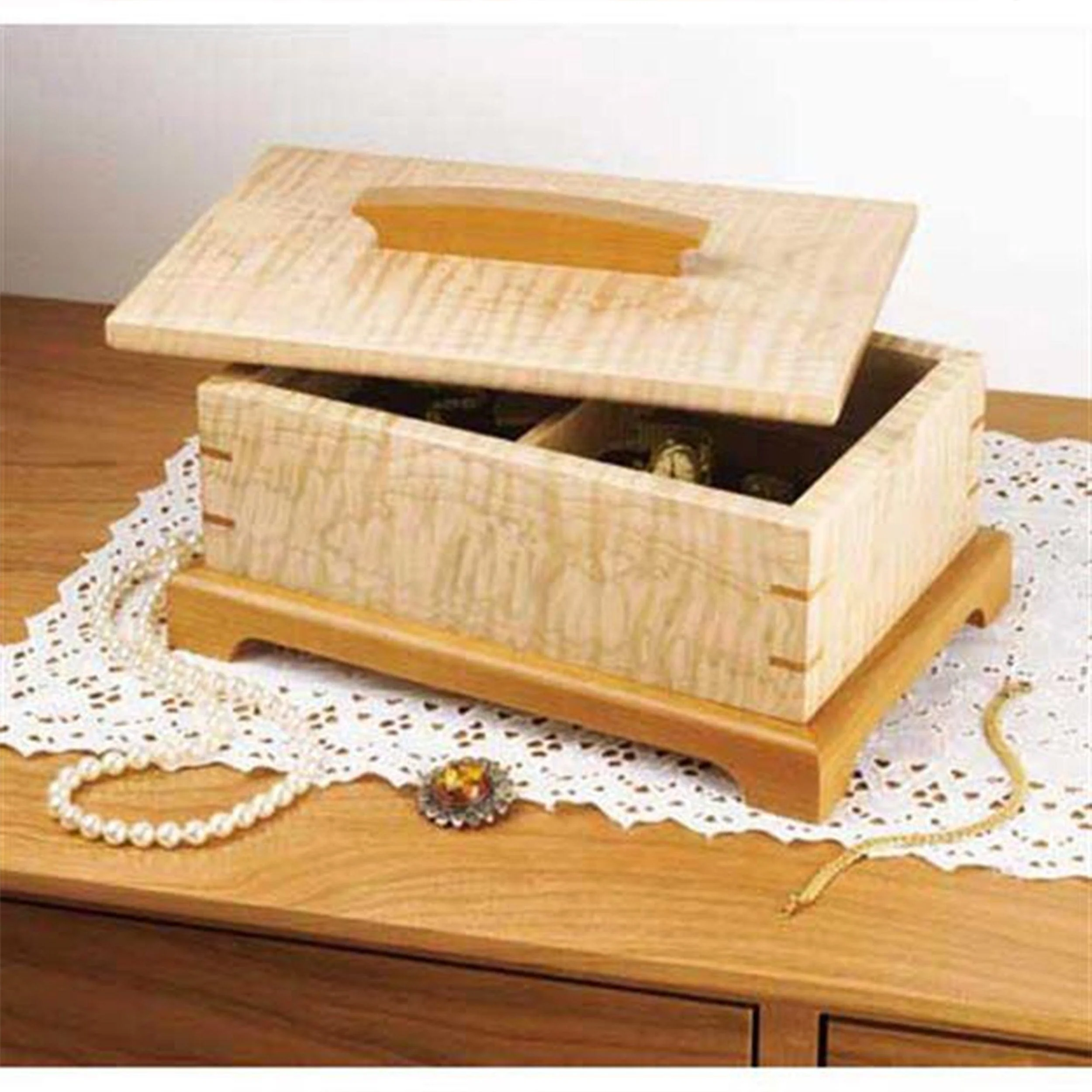 Downloadable Woodworking Project Plan to Build Secret-Compartment Jewelry Box - Image 1