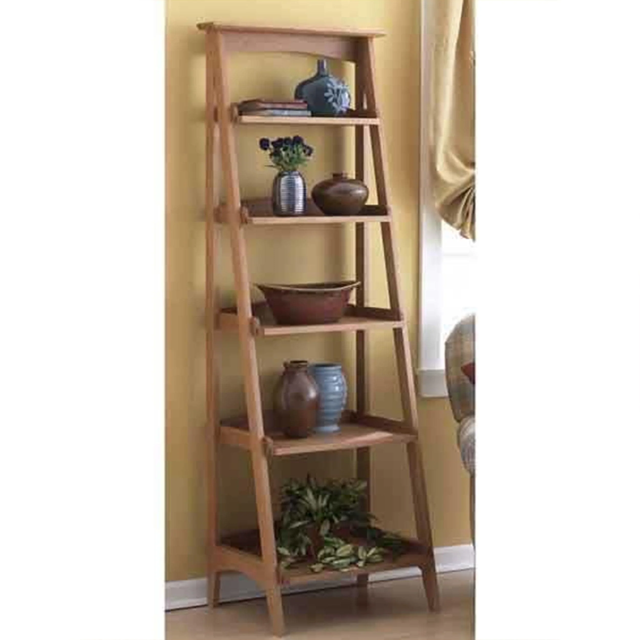Downloadable Woodworking Project Plan to Build Shelves with a Fresh Slant - Image 1