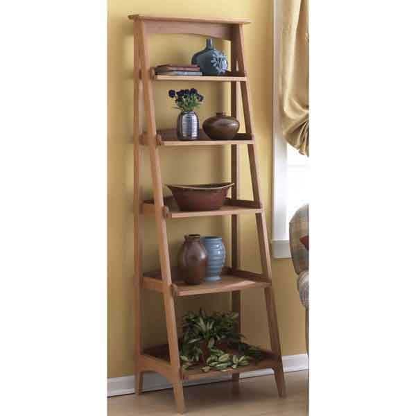 Woodworking Project Paper Plan to Build Shelves with a Fresh Slant - Image 1