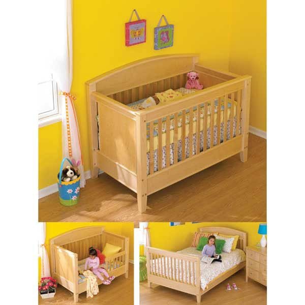 Woodworking Project Paper Plan to Build 3-in-1 Bed for All Ages - Image 1