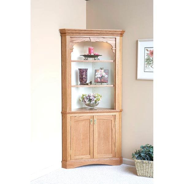 Woodworking Project Paper Plan to Build Heirloom Corner Cabinet - Image 1