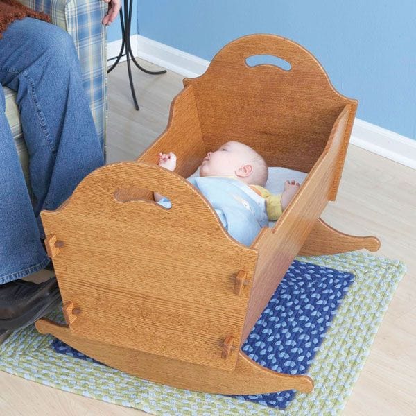 Woodworking Project Paper Plan to Build Heirloom Cradle with Storage Box - Image 1