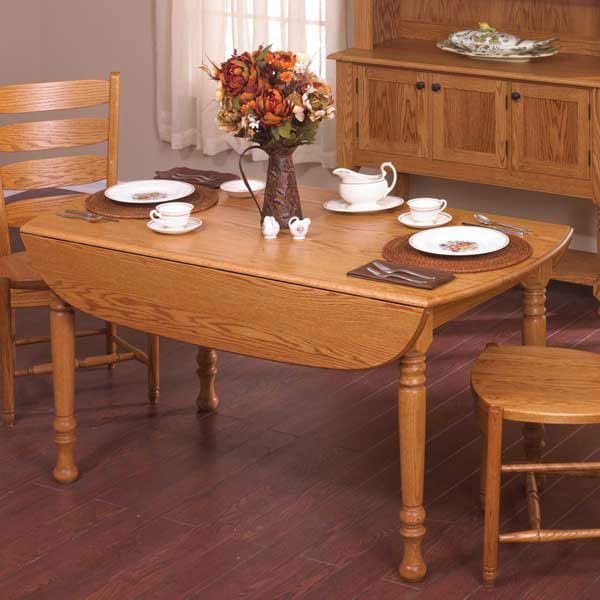 Woodworking Project Paper Plan to Build Drop-Leaf Table - Image 1