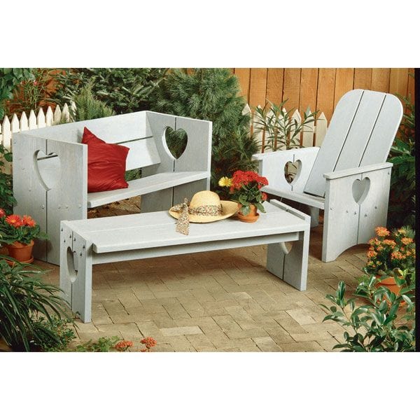 Woodworking Project Paper Plan to Build Bench, Chair, and Table - Image 1