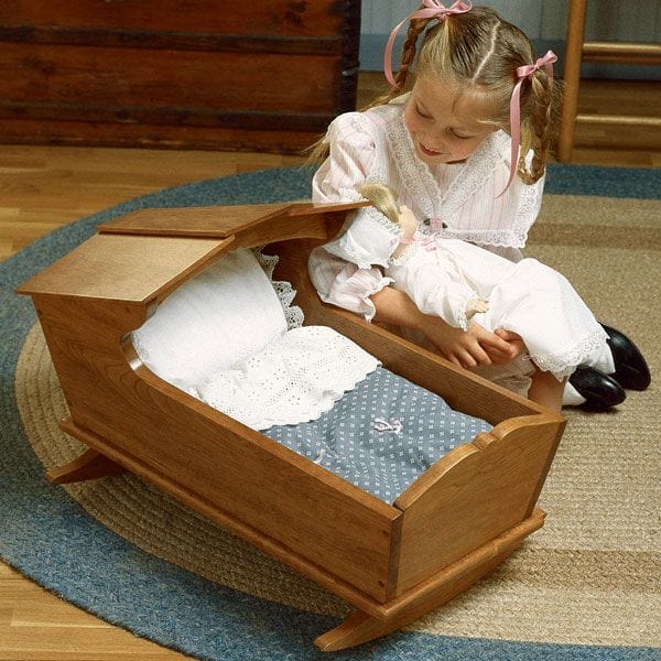 Woodworking Project Paper Plan to Build Cherry Doll's Cradle - Image 1