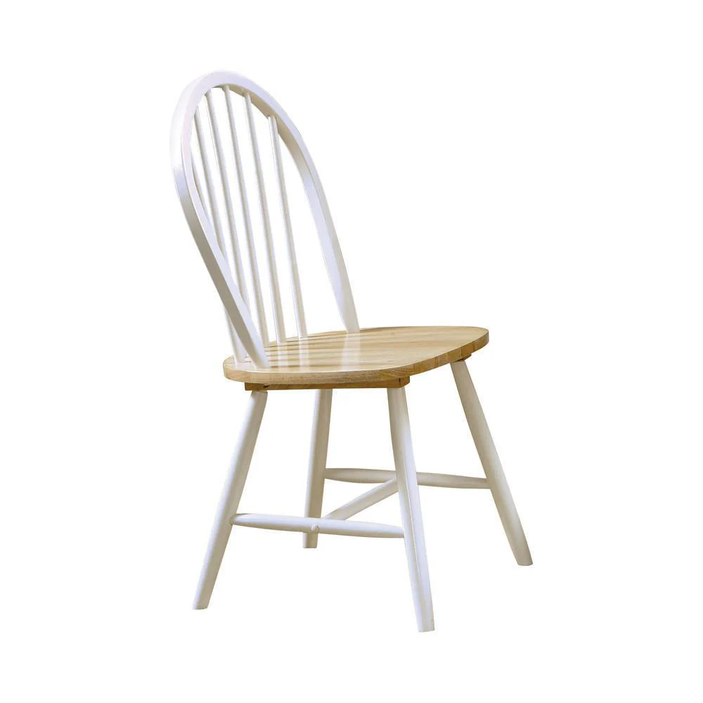 Cinder Windsor Side Chairs Natural Brown White (Set of 4) - Image 2
