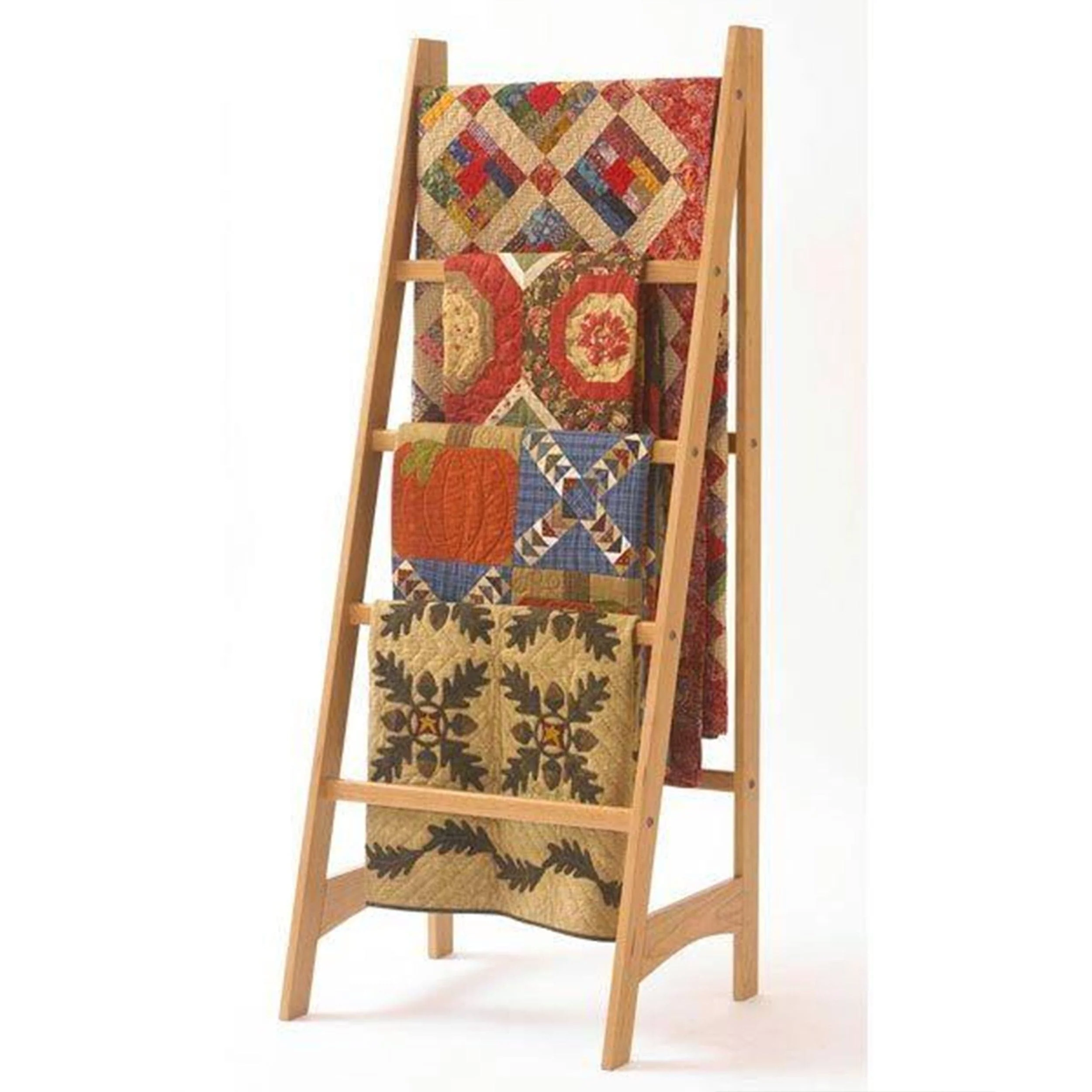 Downloadable Woodworking Project Plan to Build Quilt Ladder - Image 1