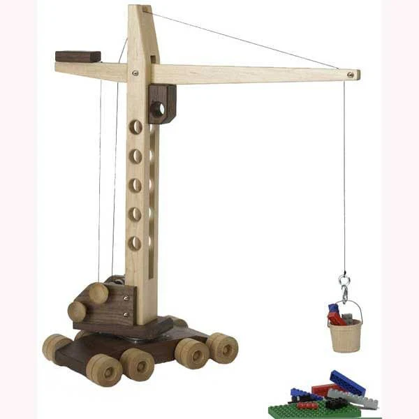 Woodworking Project Paper Plan to Build Contractor Grade Mobile Crane Toy - Image 1