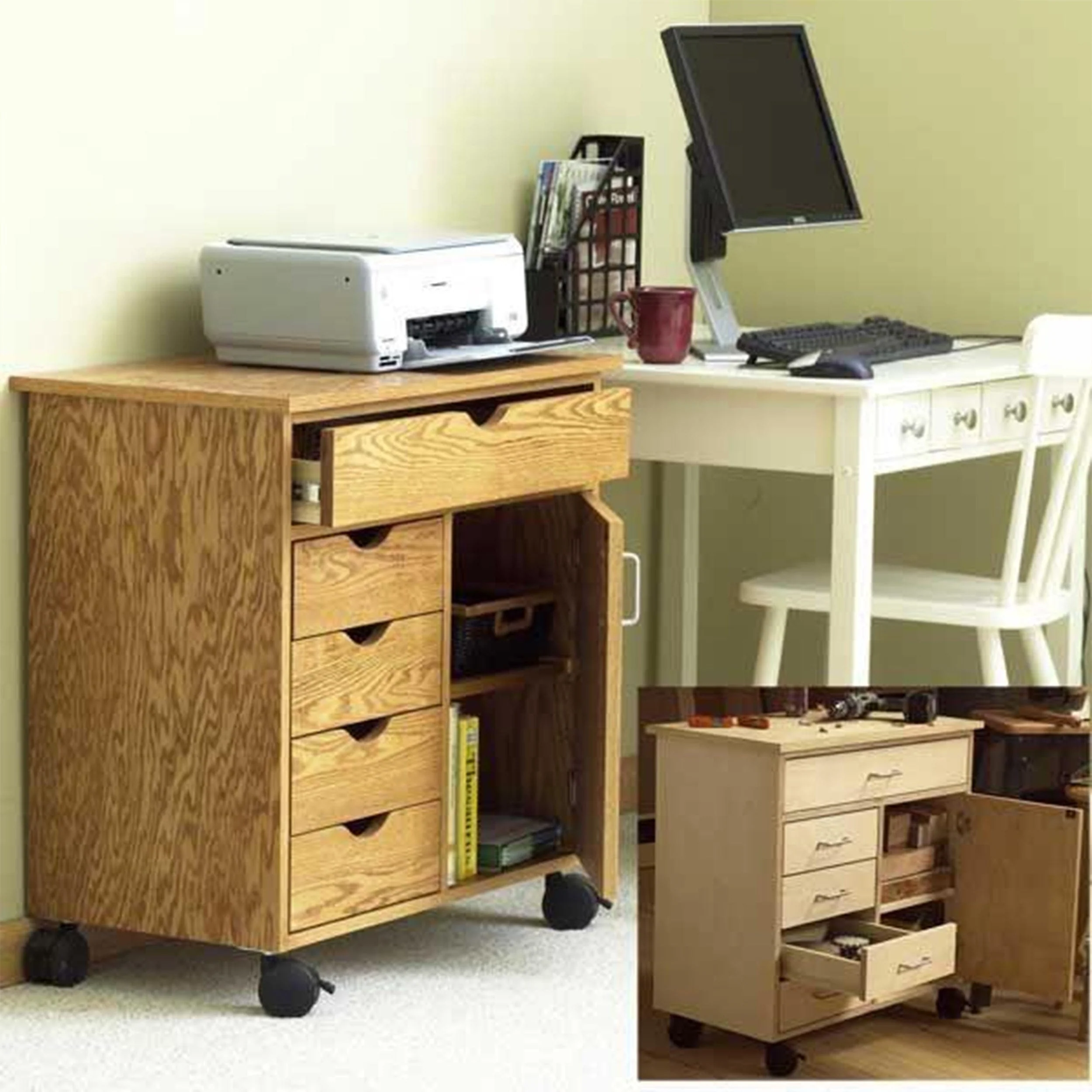 Downloadable Woodworking Project Plan to Build Home/Shop Storage Cart - Image 1