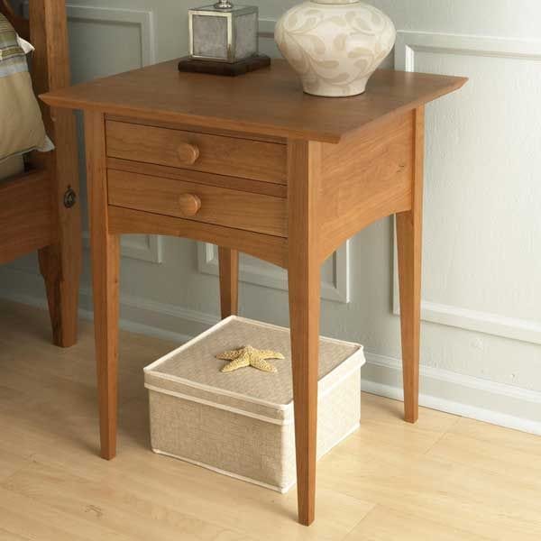 Woodworking Project Paper Plan to Build Pencil Post Nightstand - Image 1