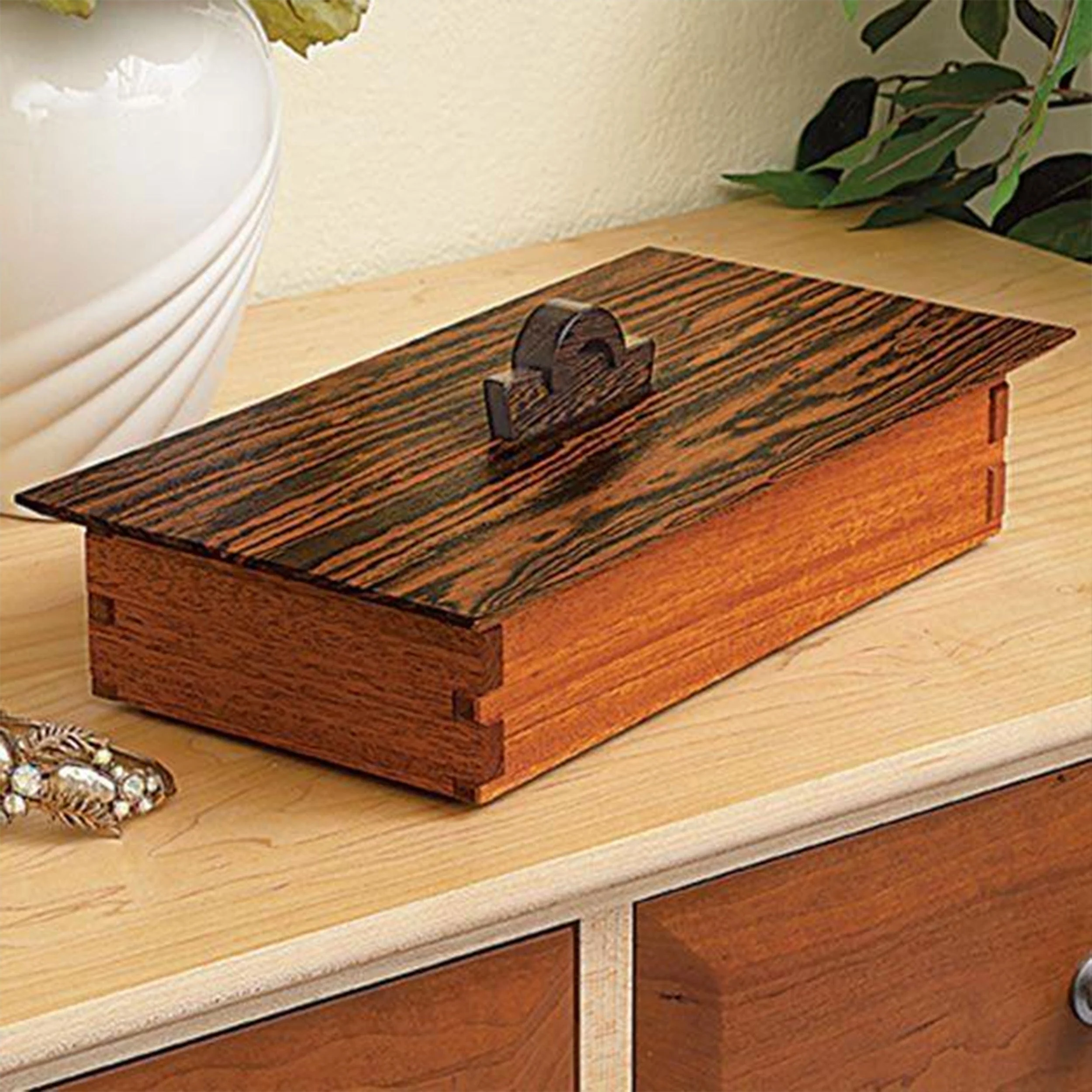 Downloadable Woodworking Project Plan to Build Tabletop Treasure Box - Image 1