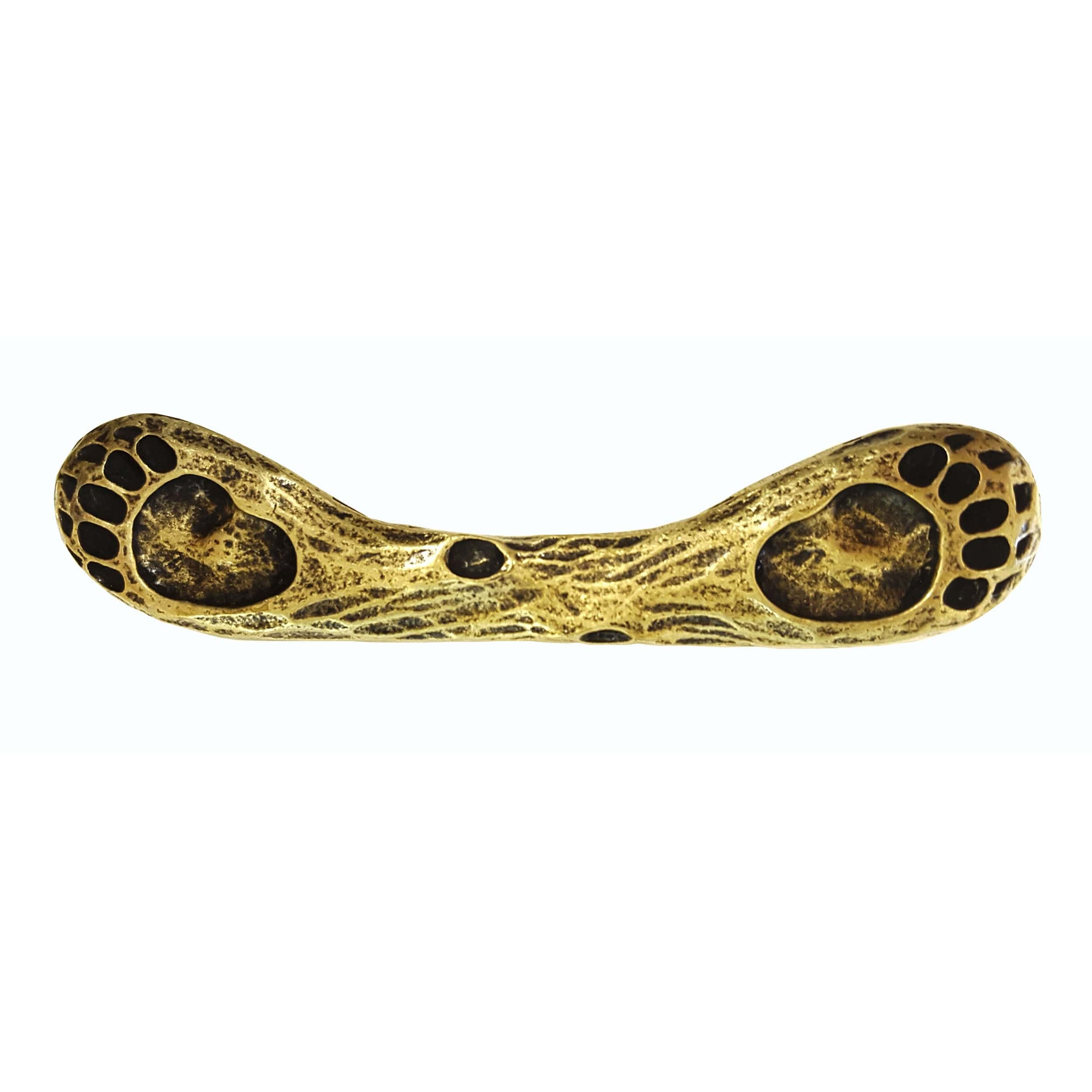 Dual Bear Track Pull, Antique Brass, Model 169AB - Image 1
