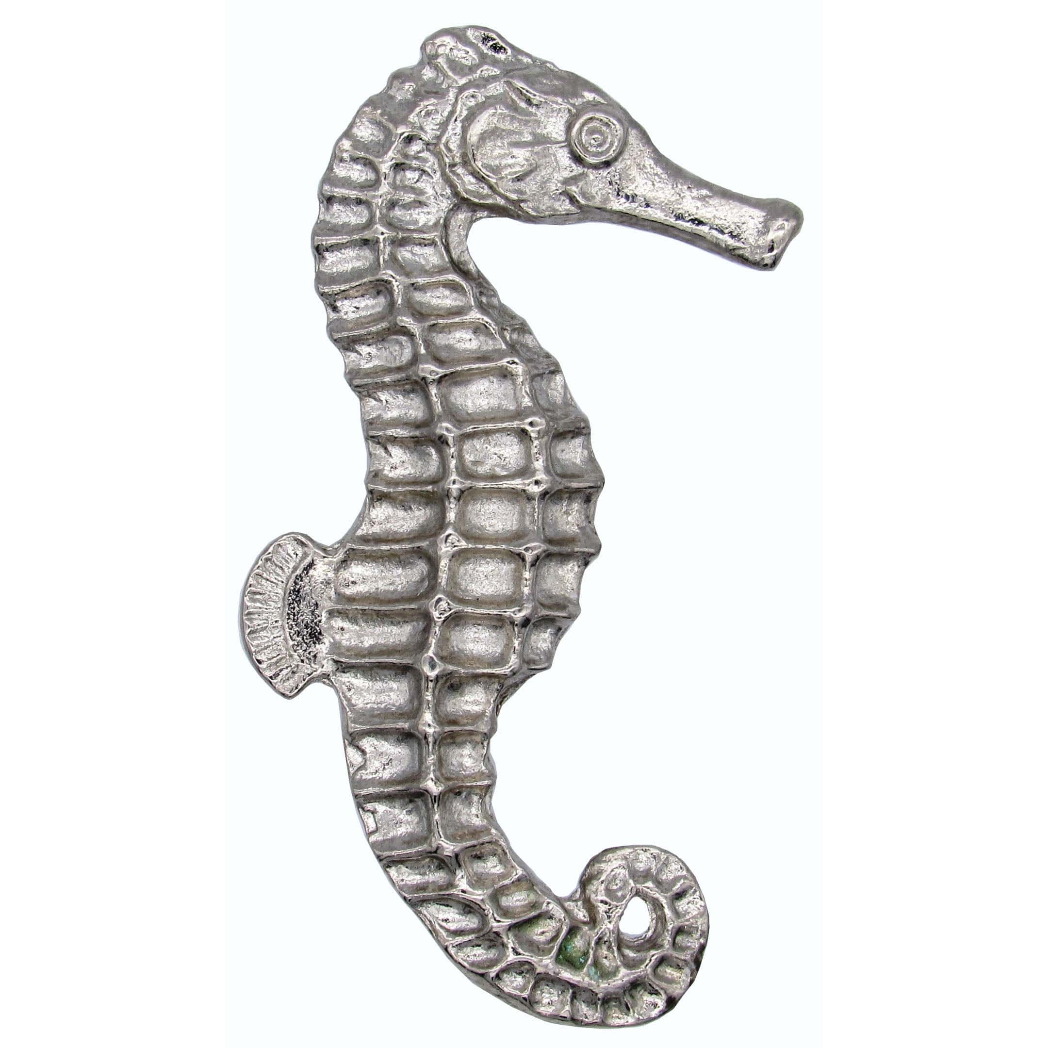 Large Seahorse Knob, Right, Nickel, Model 234N - Image 1