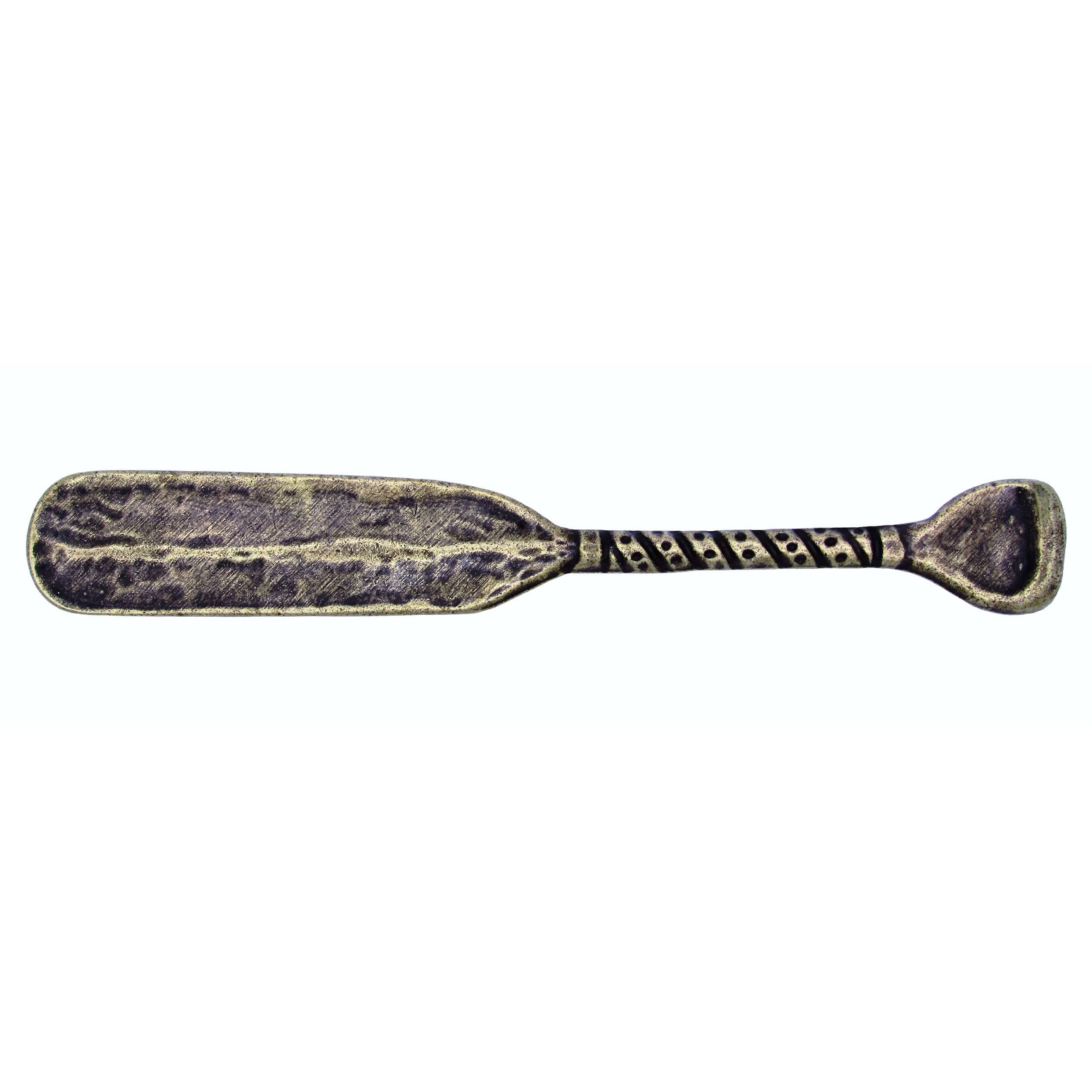 Wrapped Handle Canoe Paddle Pull, Antique Brass, Model 277AB - Image 1