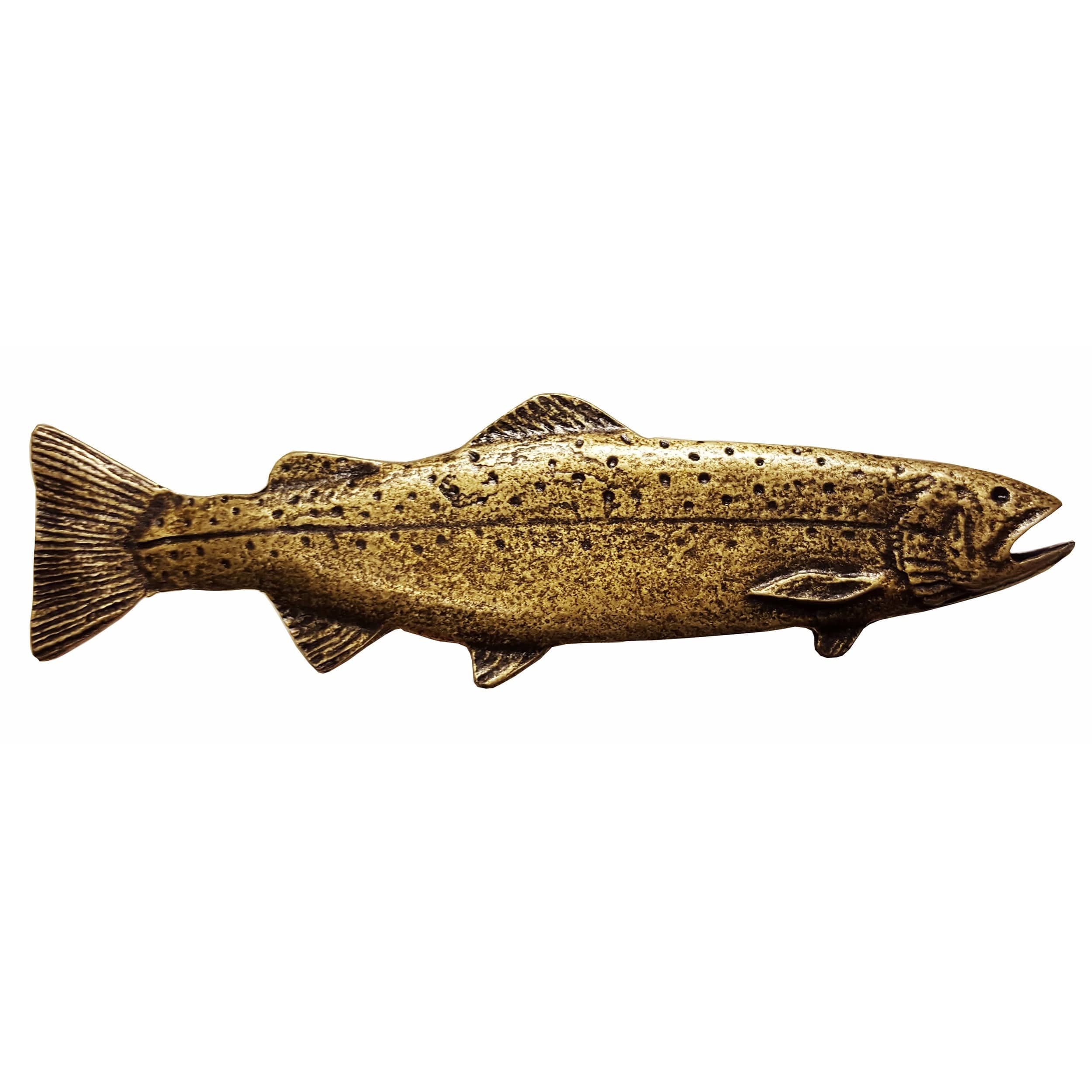 Long Trout Pull, Right, Antique Brass, Model 319AB - Image 1