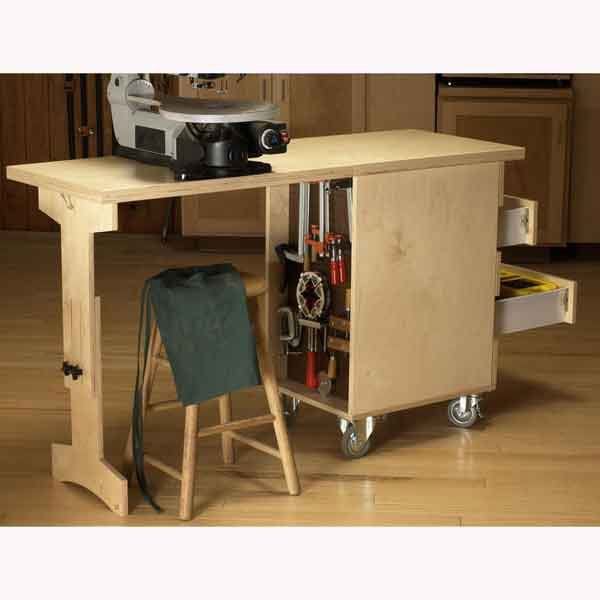 Woodworking Project Paper Plan to Build Shop Cart/Workbench - Image 1