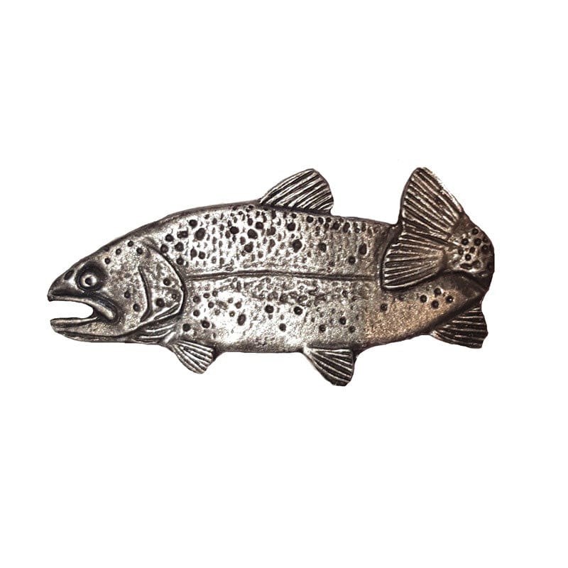 2" Long Trout Pull Left Facing, Pewter, Model 096P - Image 1