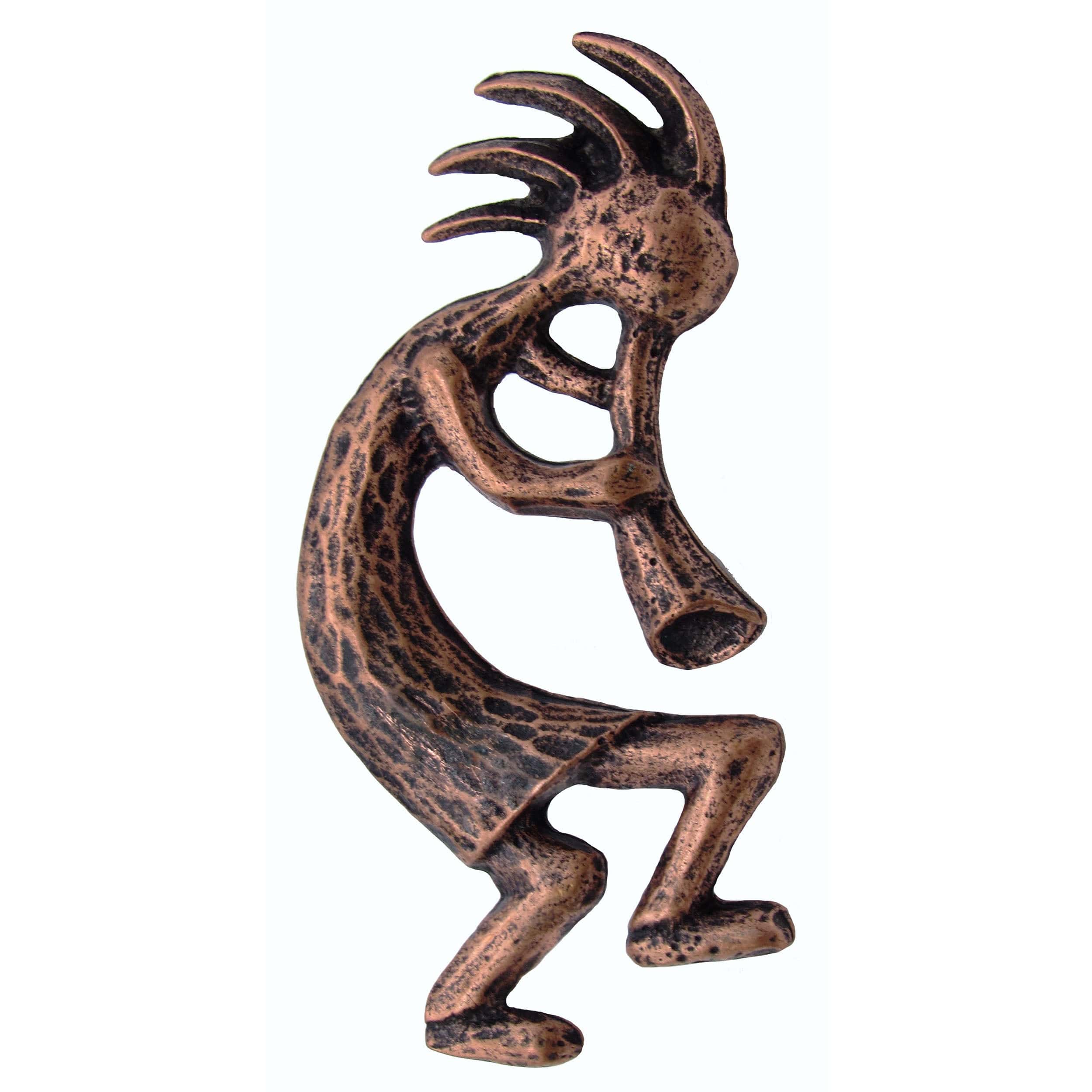 Kokopelli Pull Right Facing, Antique Copper, Model 264AC - Image 1