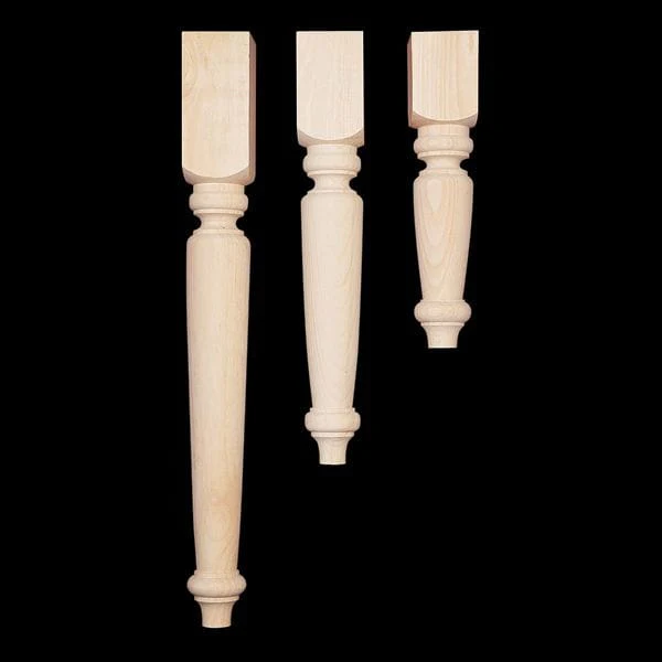 Butcher Block Style Table Leg - Pine - Image 1