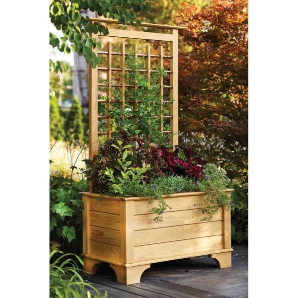Woodworking Project Paper Plan to Build Planter Box and Trellis - Image 1