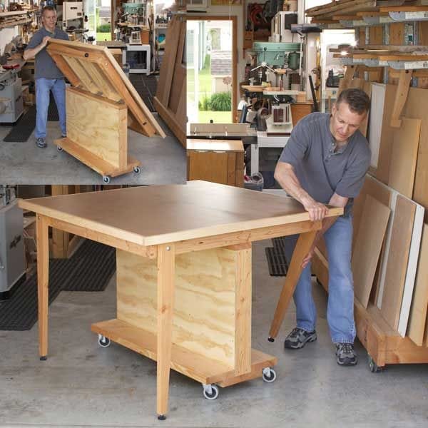Woodworking Project Paper Plan to Build Fold-Flat 3-in-1 Workbench - Image 1