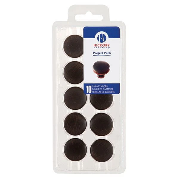 1-1/8″ Metropolis Cabinet Knob Project Pack, Oil Rubbed Bronze, 10 pieces