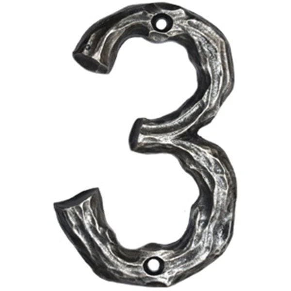 LHN3-N Log House Number 3, Nickel, 1 piece - Image 1