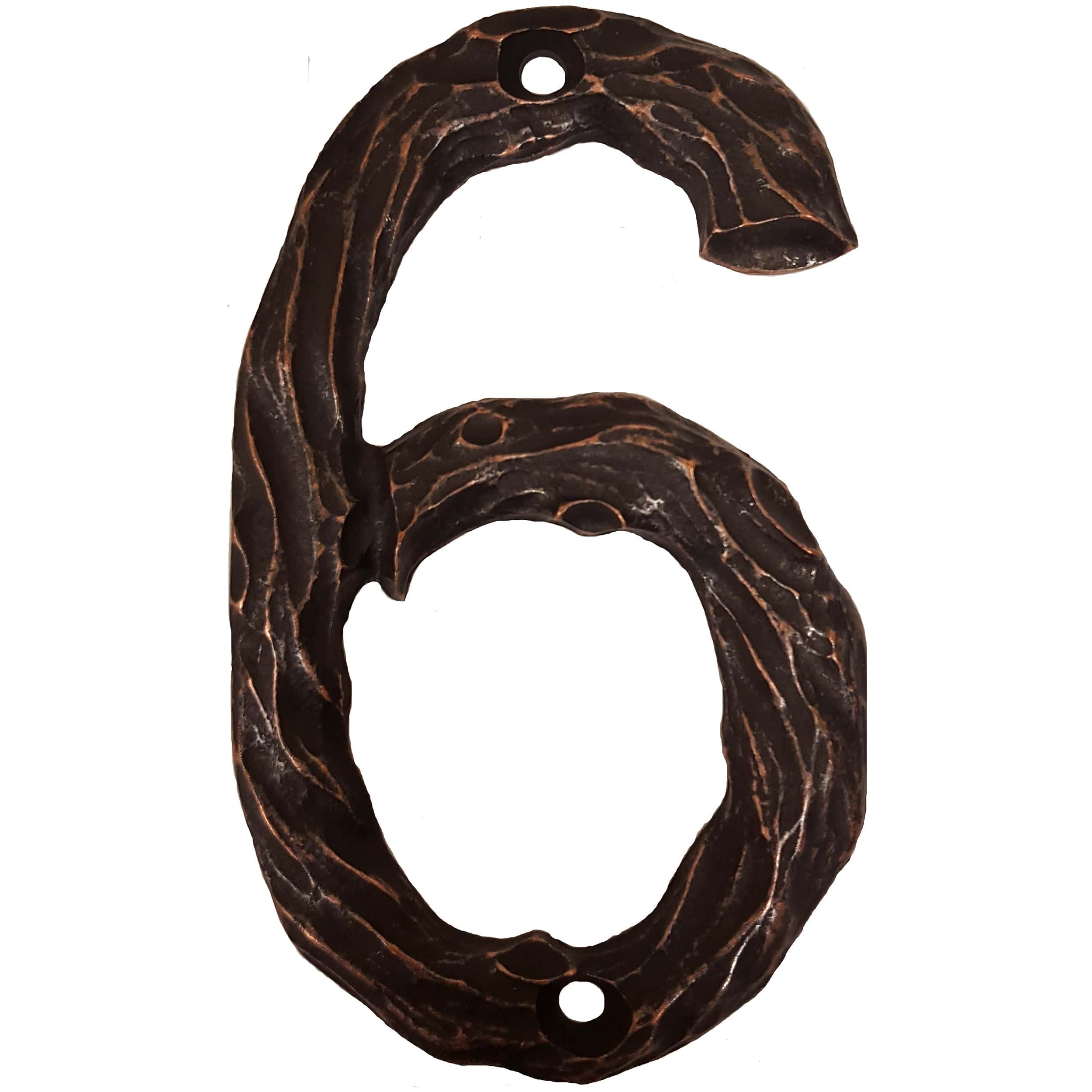 LHN6-ORB Log House Number 6, Oil Rubbed Bronze, 1 piece - Image 1