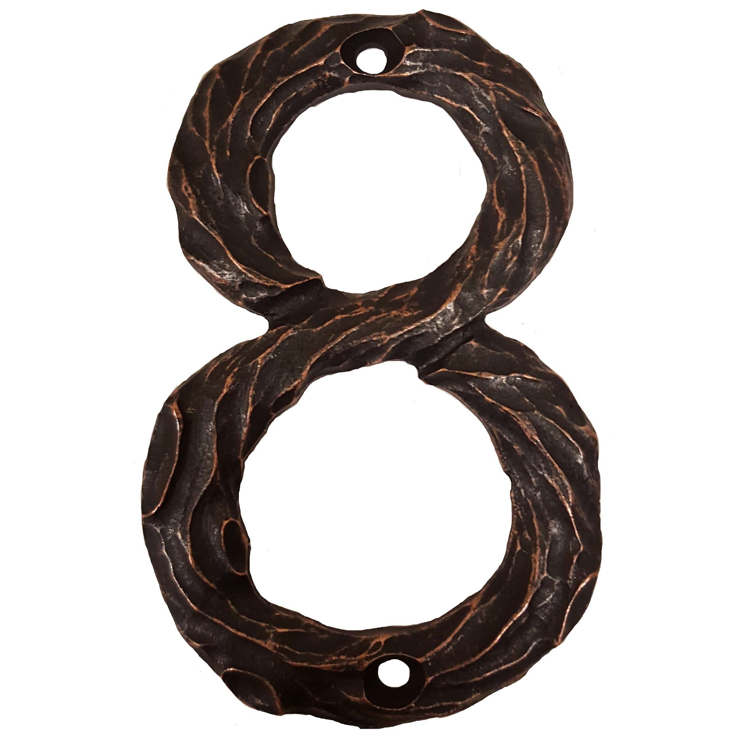 LHN8-ORB Log House Number 8, Oil Rubbed Bronze, 1 piece - Image 1