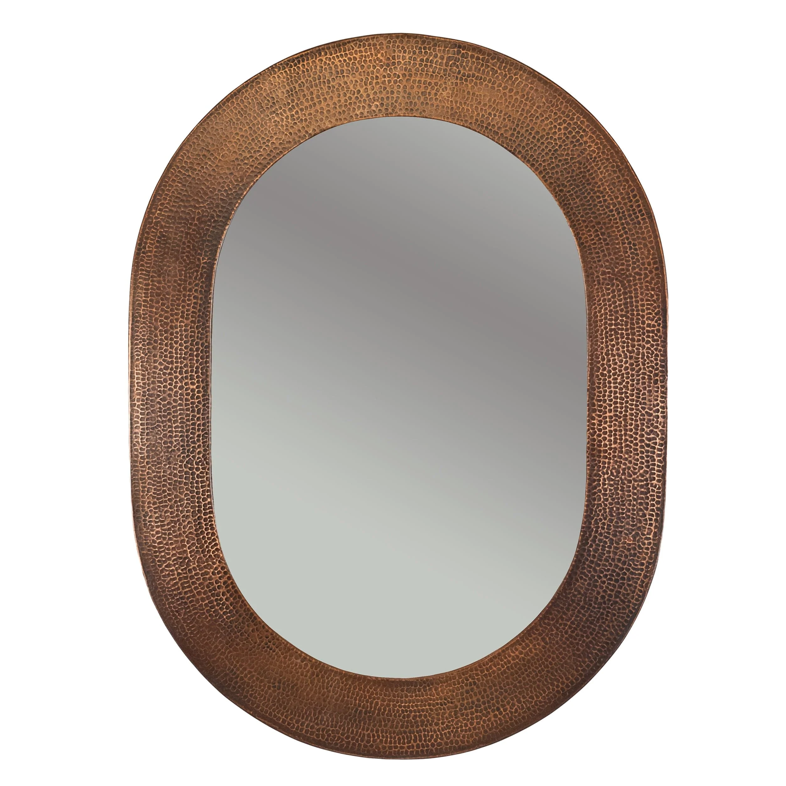 35″ Hand Hammered Oval Mirror